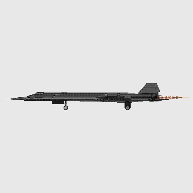 1800Pcs 1Lockheed Martin SR-71 Blackbird MOC (1:38 Scale)Retractable Gear & Jet Engines  Education Building Blocks Gift