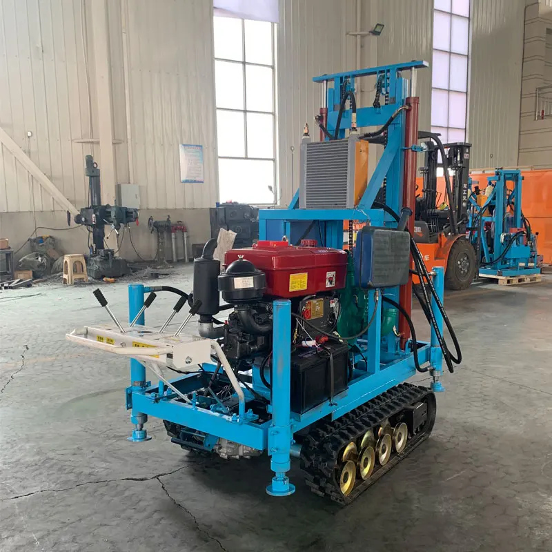 Horizontal Crawler Type Hydraulic Rotary Deep Water Well Drilling Rig With Mud Pump