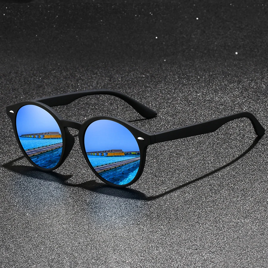 Fashion Vintage Circular Sunglasses Men Women Metal Decoration Luxury Brand Designer Sun Glasses Anti-Glare Retro Eyewear