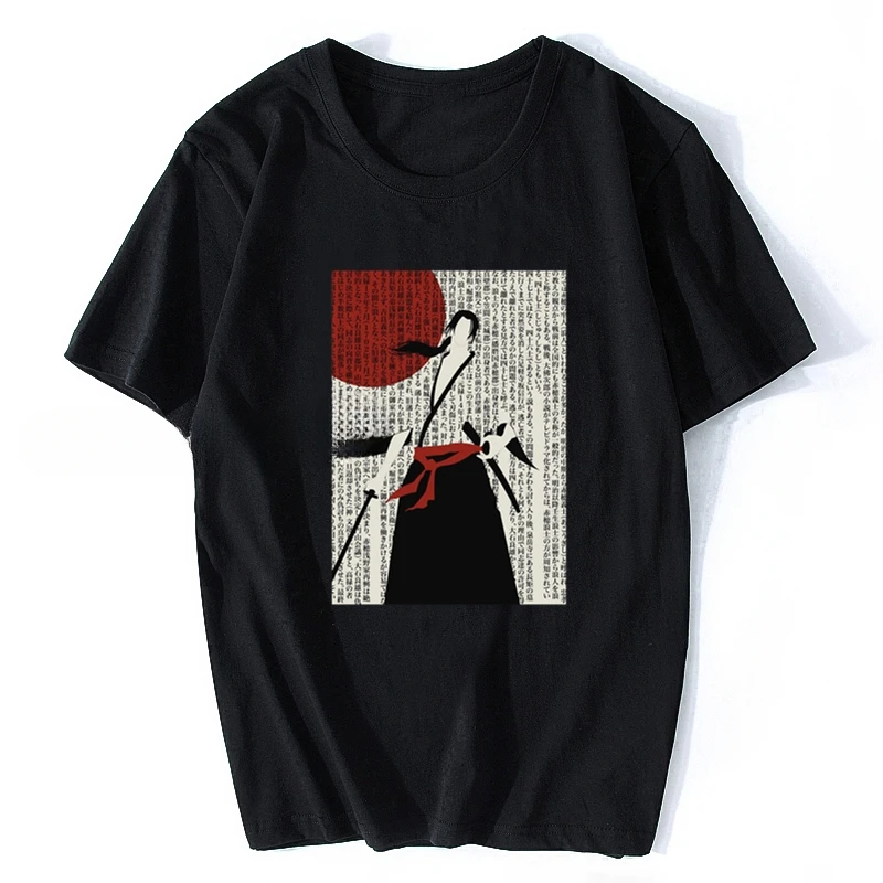 heavyweight Informal New Summer T Shirt Ronin Cotton Samurai Champloo Ofertas Men Cotton Tshirt Anime Tees Summer Round