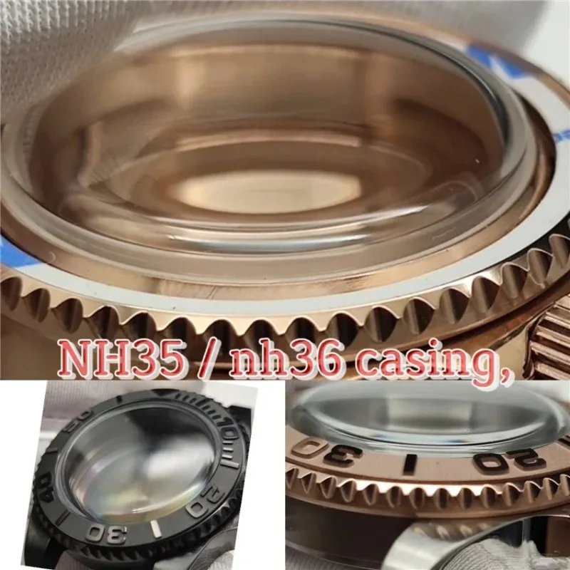 

28.5mm-29mm NH35 Case Mechanical Watch Waterproof Diving Watch Water Ghost Yacht Case Suitable for NH35/36/38/39 Movement DIY