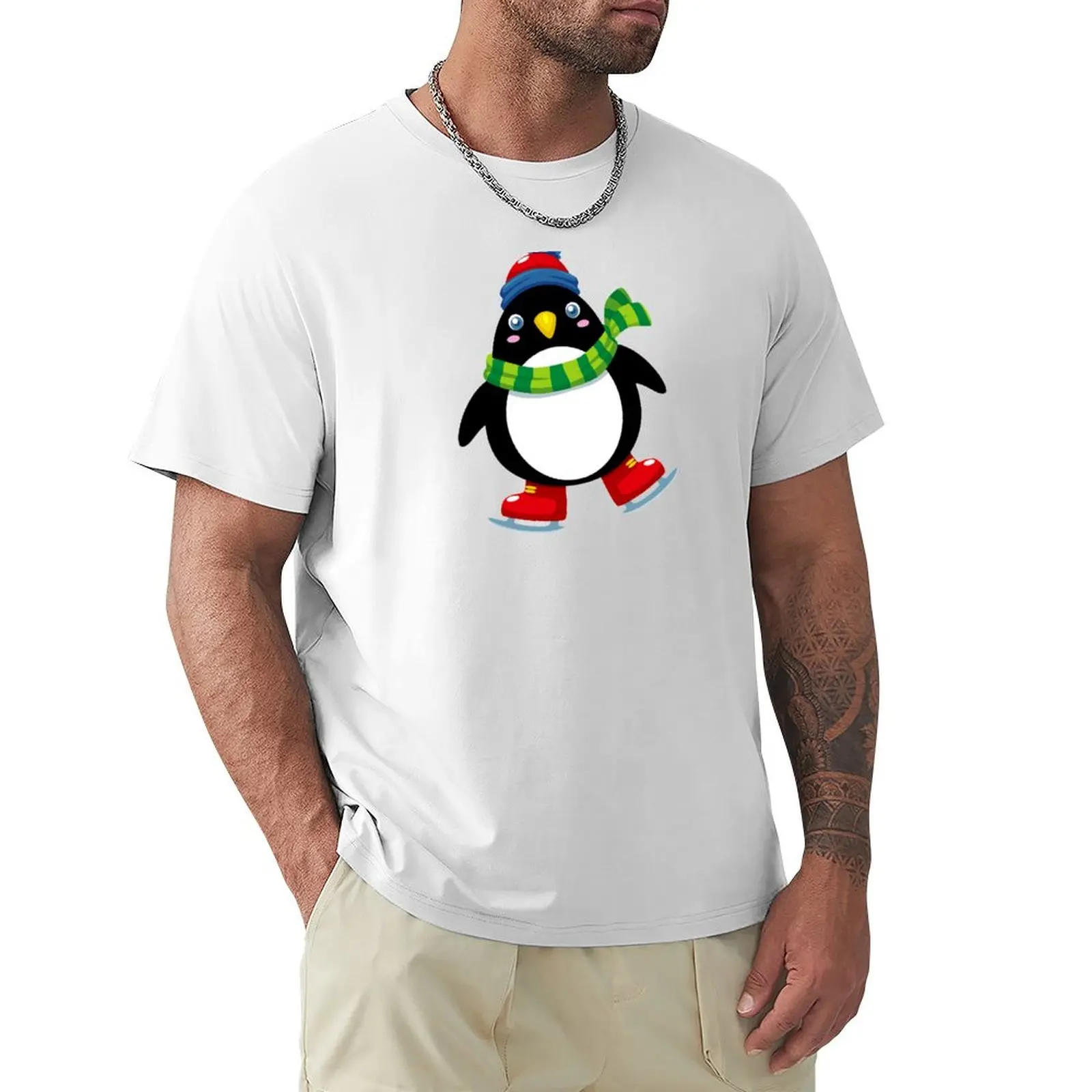 

penguin christmas T-Shirt summer clothes korean fashion kawaii clothes slim fit t shirts for men