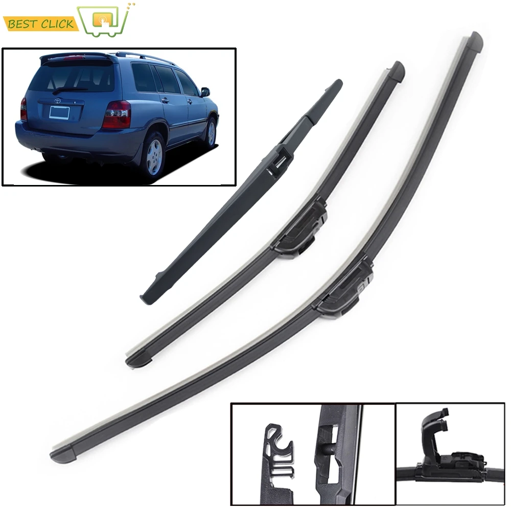 Misima Windscreen Wiper Blades For Toyota Highlander Kluger XU20 2000 - 2007 Front Rear Window 2001 2002 2003 2004 2005 2006