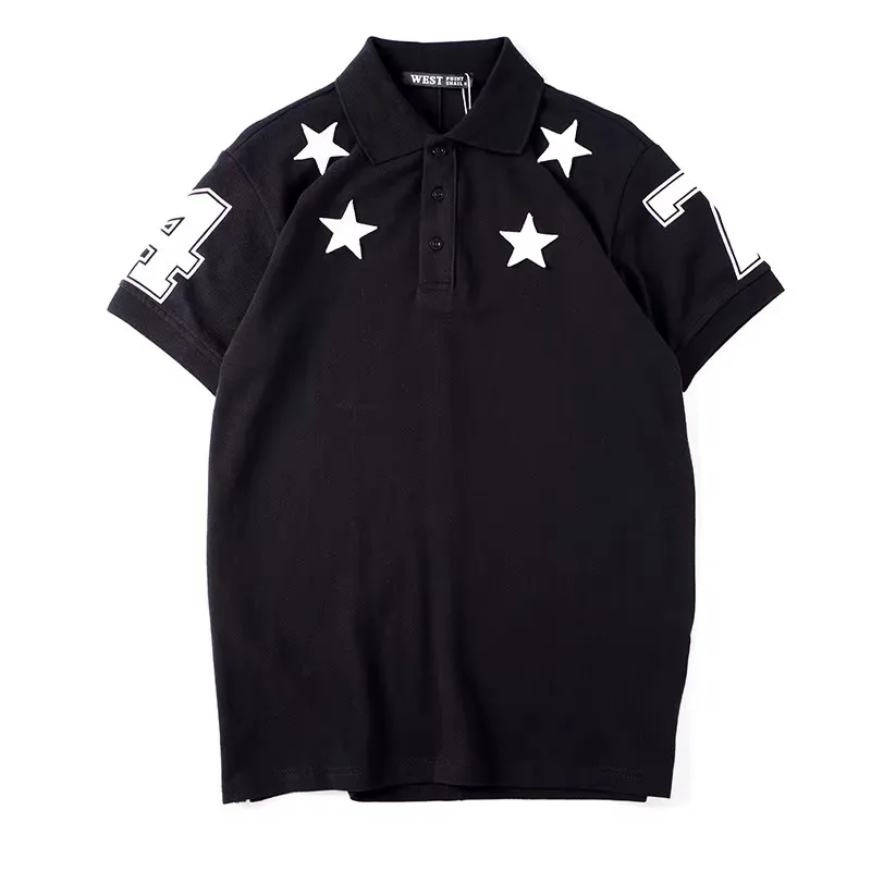 Novedad de alta calidad 2026, camisas polo casuales de moda con cuello a rayas verdes y rojas bordadas, camisetas de algodón para skate, top L25