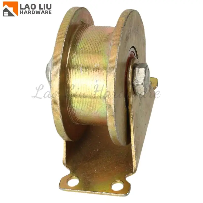 

Heavy Duty Rigid Caster – 80mm Diameter Width, 2.5mm UV Groove Wheel&Bracket Ideal for Patio Sliding Fence Factory Gate