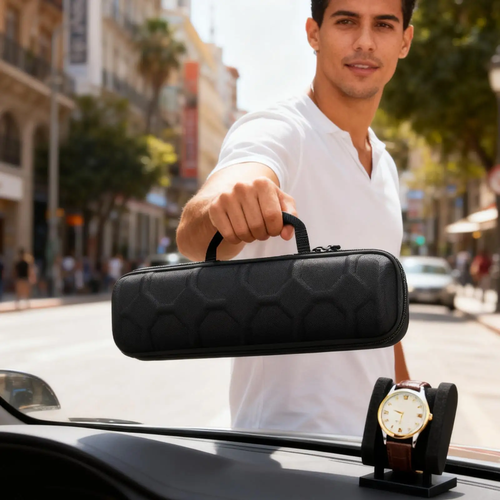 

Дорожный футляр для часов, 5-секционный портативный органайзер для хранения часов и органайзер для домашней ежедневной защитной коллекции для бизнеса