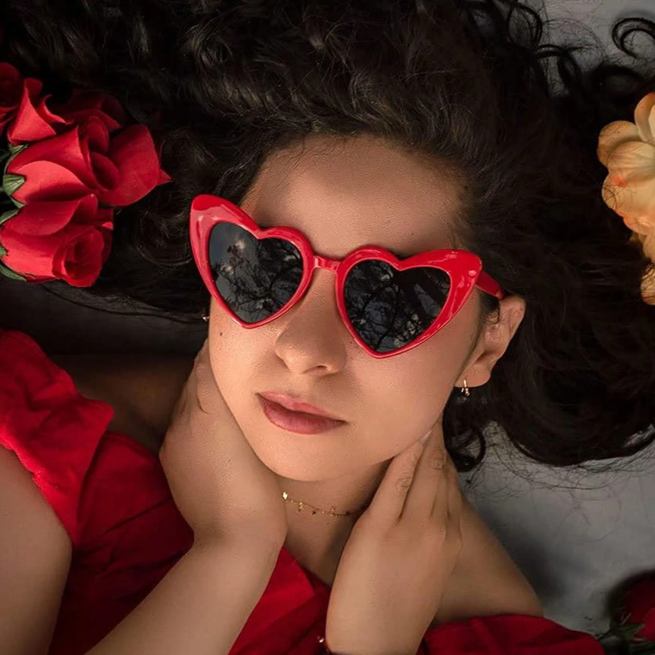 2Pcs Newest Women Heart Fashion Glasses Protection Eyewear Gift For Party Brithday Valentine's Day,Card Only Show Don't Shipping