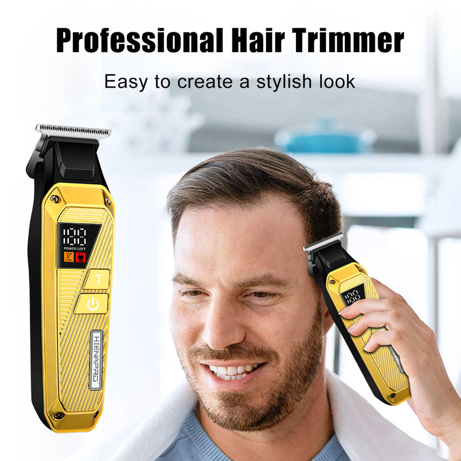 Novo conjunto de máquina de cortar cabelo hiena profissional aparador de cabelo elétrico para homens barbeiro salão cabeleireiro máquina de corte kit cortador de cabelo