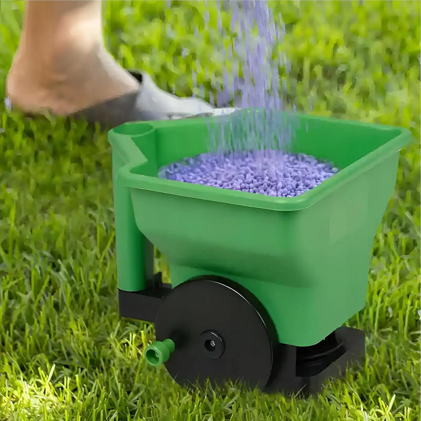 

Hand Crank Fertilizer Spreader Portable Garden Seeder for Lawn Small Farm Outdoor Yard Supplies Adjustable Planting Tool