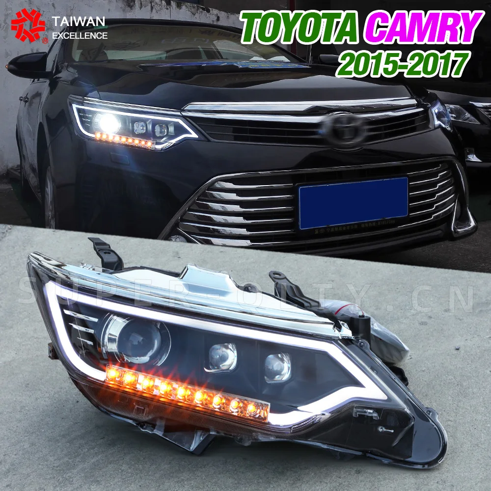 Super Q Car light,headlights for 2015-2017 CAMRY toyota ,LED light suitable,with daytime running light car accessories