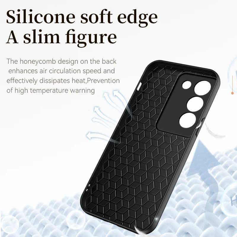 Phone Case Lambskin Texture Leather Back Cover for Vivo V27 V29 Pro V27E V29 Lite 5G Soft Frame Shockproof with Holder Cover