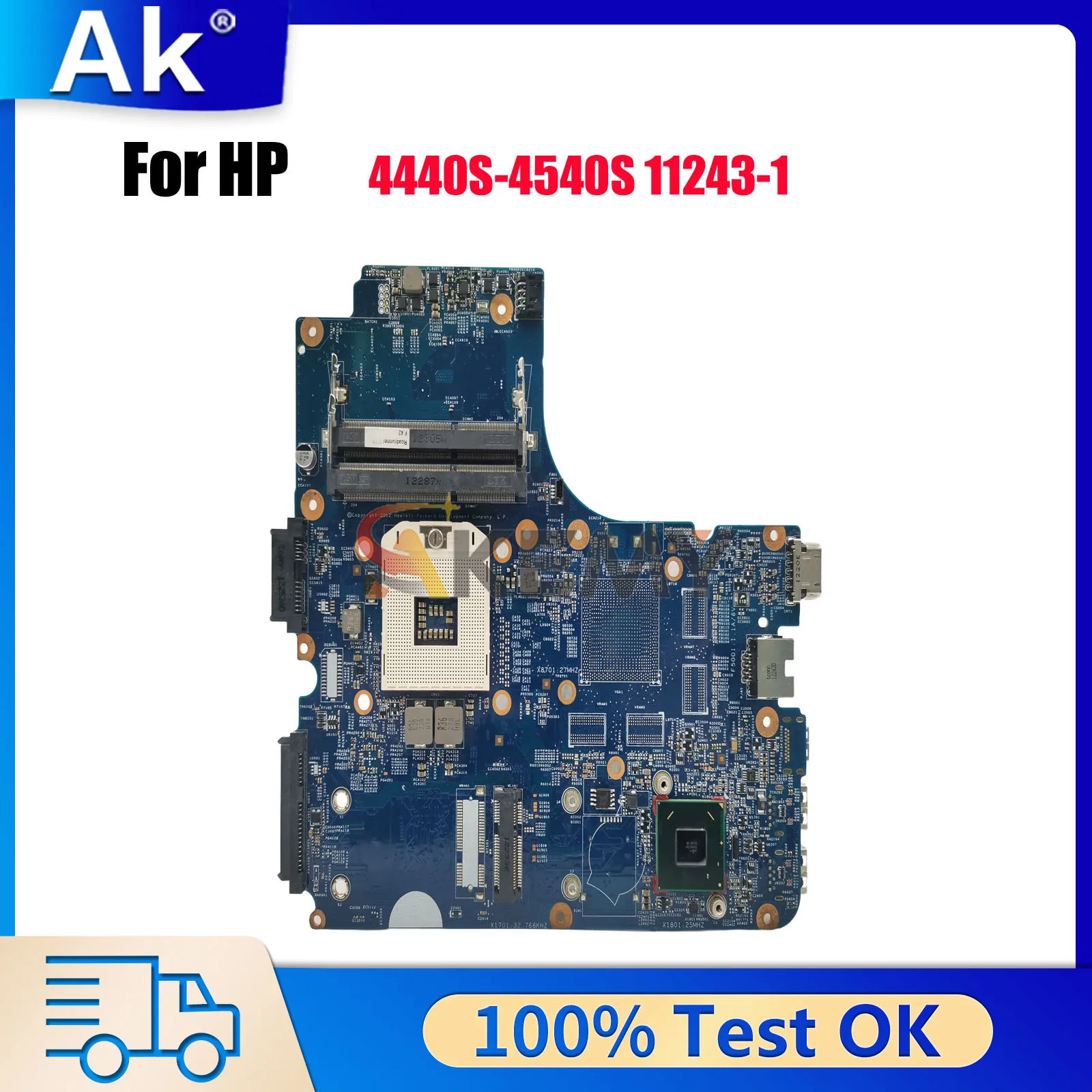 

Материнская плата для ноутбука HP Probook 4440S 4540S 4740S 11243-1 683495-001 с HM76 DDR3, 100% полностью протестирована