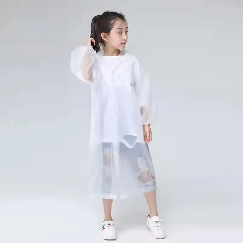 Children Rain Poncho Non-Disposable Travel Rain Gear Coat Outdoor Hiking Accessories Child Raincoat Kids Rainwear Waterproof