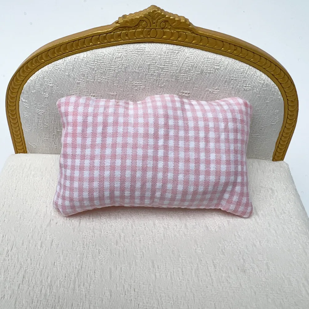 4Pcs Mini Pillow Set Miniature Sofa Cushions Perfect for Tiny House Decoration Tabletop Dollhouse Accessories Decorative Soft