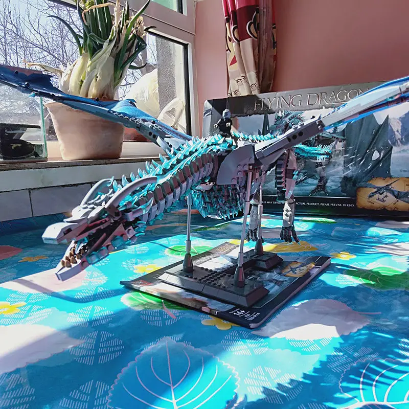 

Frost Dragon Building Blocks, Extremely Difficult To Assemble Toys, Birthday Gifts, Decorations, And Collectible Dragon Models