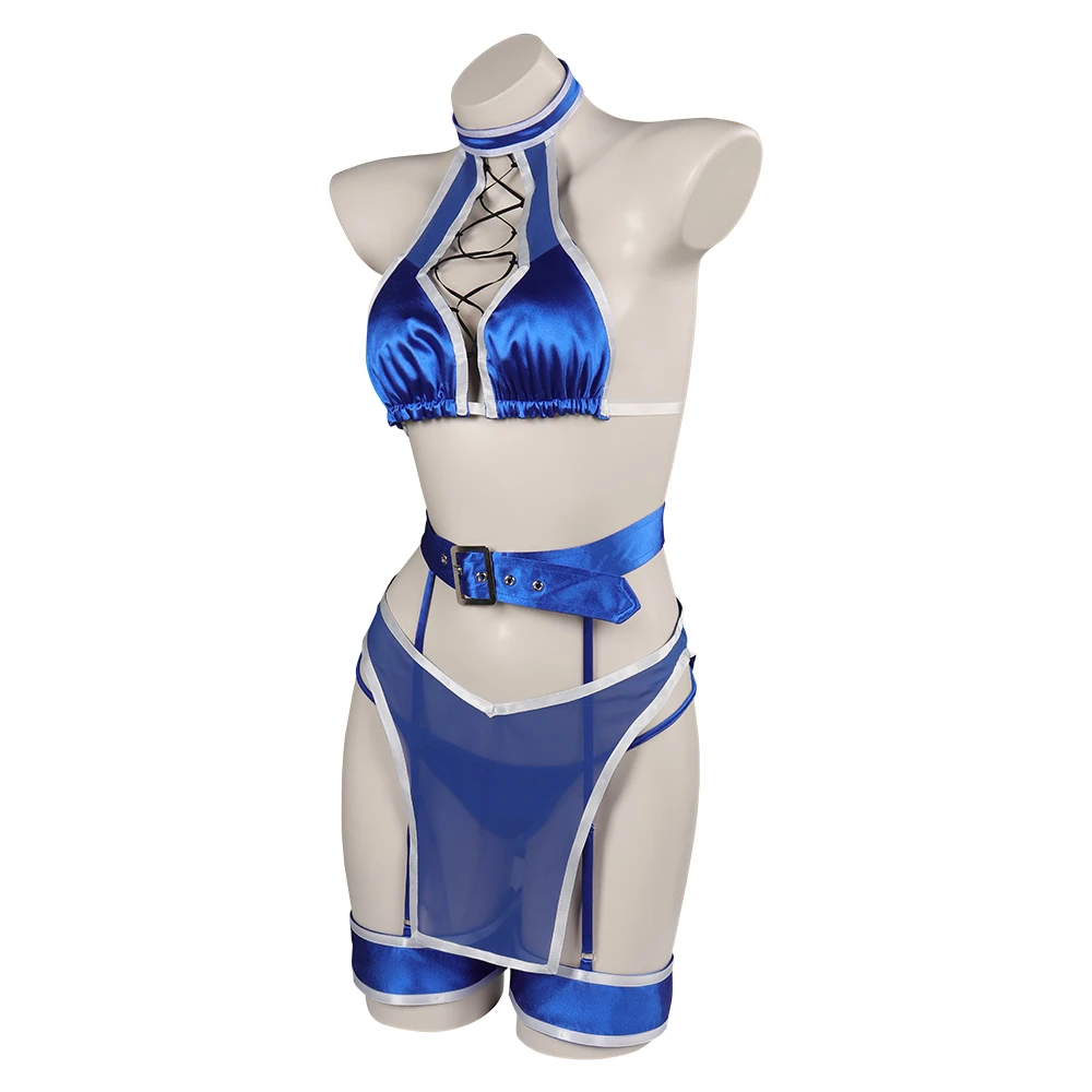 KITADA-Costume de Cosplay du Jeu Mortal Cos Kombat pour Femme, Lingerie Sexy, Maillot de Bain, Tenue d'Halloween, de Carnaval, Déguisement Imbibé