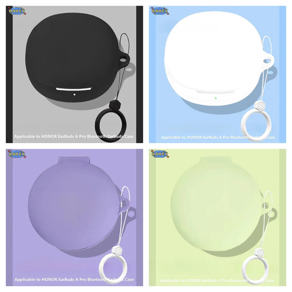 for Honor EarBuds A Pro Case Protective Earphone Cover Ring Anti-fall Soft Silicone Wireless Bluetooth Earbuds Shell Carrying