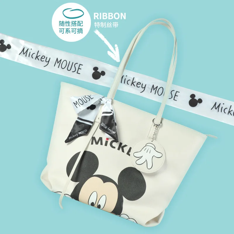 Disney Geldbörsen und Handtaschen Mickey Einkaufstaschen für Frauen große Kapazität Kawaii Umhängetasche Anime Fall süße Brieftasche