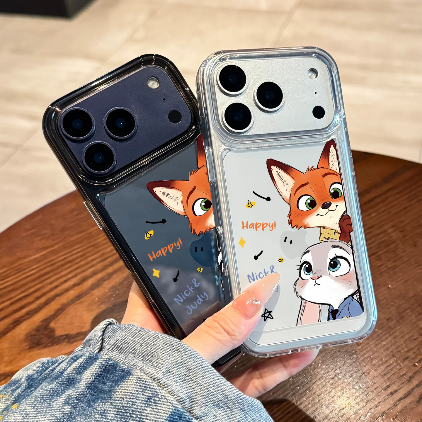Zootopia Cute Animal Nick & Judy Case Phone Case For iPhone 17 16 15 14 13 12 11 Pro Max 17 Transparent Shockproof Cases Fundas - náhled 4