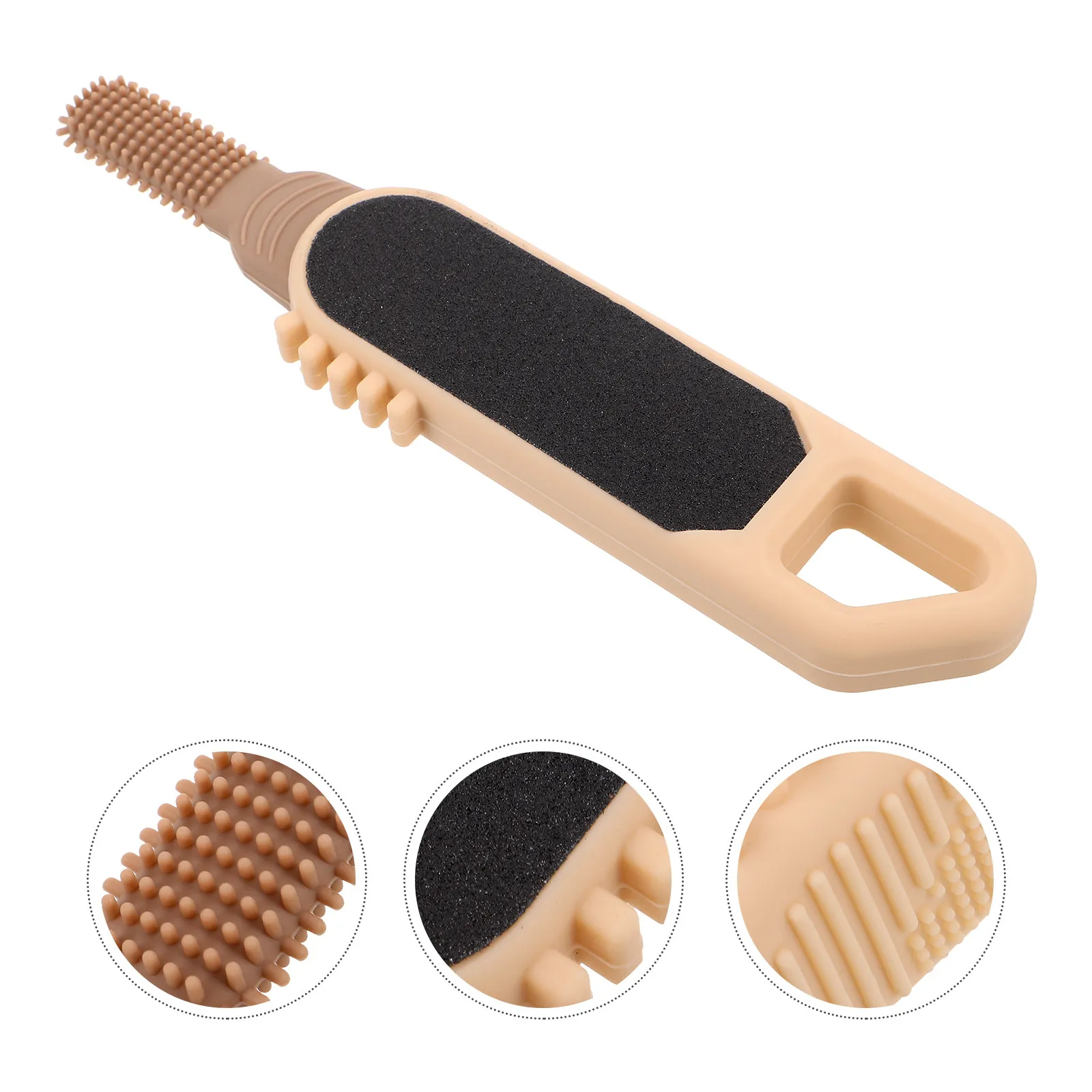 

Двусторонняя мягкая силиконовая щетка-скрабер для душа для удаления огрубевшей кожи, очистки пальцев ног, отшелушивания стоп, домашний спа-уход, желтая