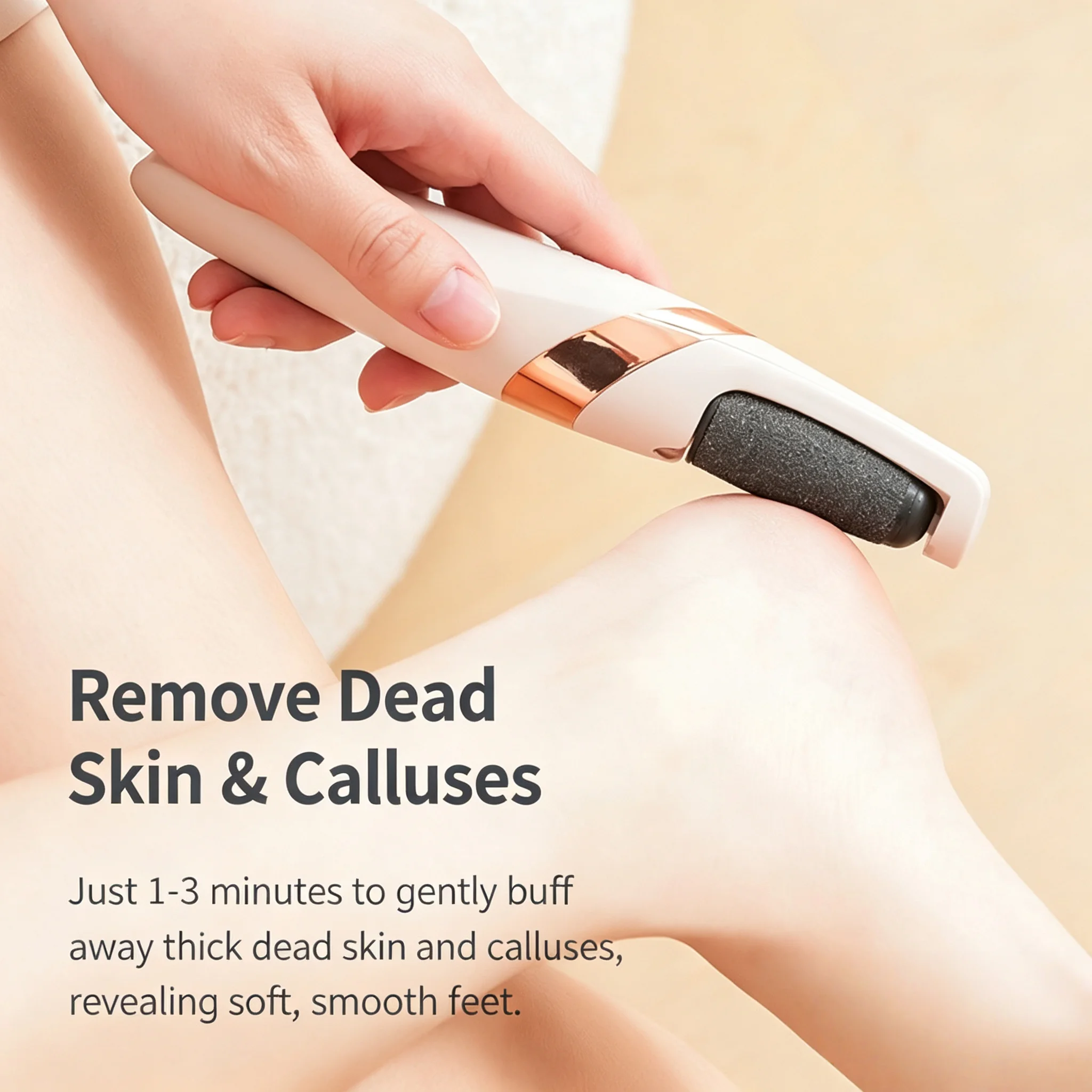 Cordless Rechargeable Electric Callus Remover, Foot File for Dry Coarse Skin Removal on Heels, for Women & Men