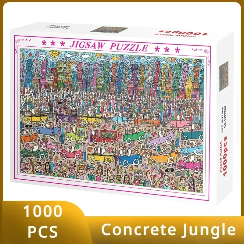 75*50cm Adult Paper Jigsaw Puzzle 1000PCS Concrete Jungle Adult Stress Relief Children Educational Entertainment Christmas Gift