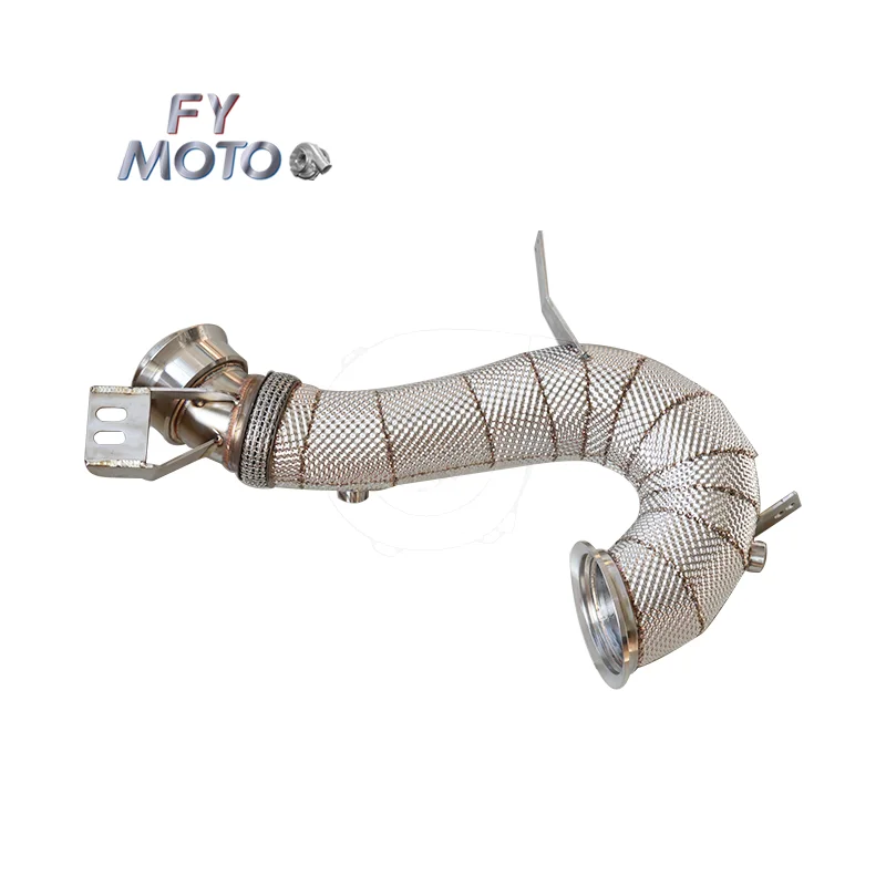 For AMG GT43 GT50 GT53 GLE53 S450 S500 M256 3.0T Downpipe 2017+ with Heat Shield