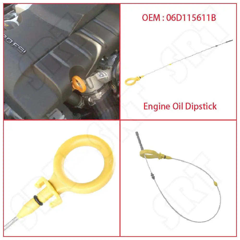 

06D115611B Car Accessories Fits for Audi A4 B7 Quattro FWD 2.0L 2005-2009 Auto Engine Oil Dipstick Indicator Oil Level Gauge