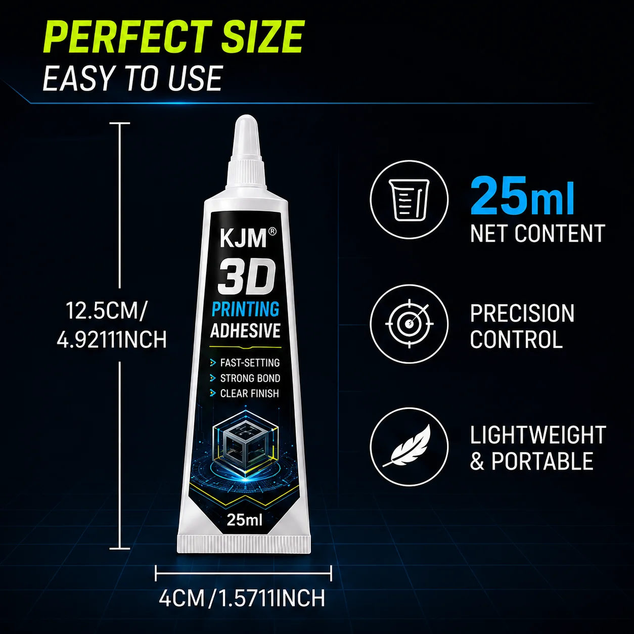 KJM 3D プリント接着剤 25 ミリリットル速乾性プラス - Glue For 3D Printing のレビューと価格