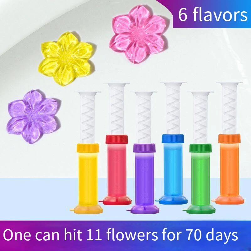 

1Pc Toilet Gel Stamp Flower Fragrance Bathroom Deodorizer Bowl Cleaner Toilet Wand Refills Deodorant Remove Dirt Air Freshener