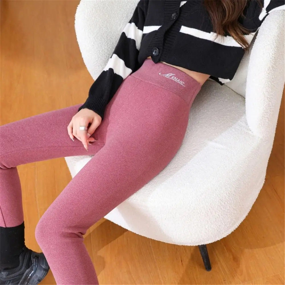Pantalones térmicos De tela Rong para mujer, Leggings elásticos sin costuras De cintura alta, ropa interior adelgazante, Otoño e Invierno