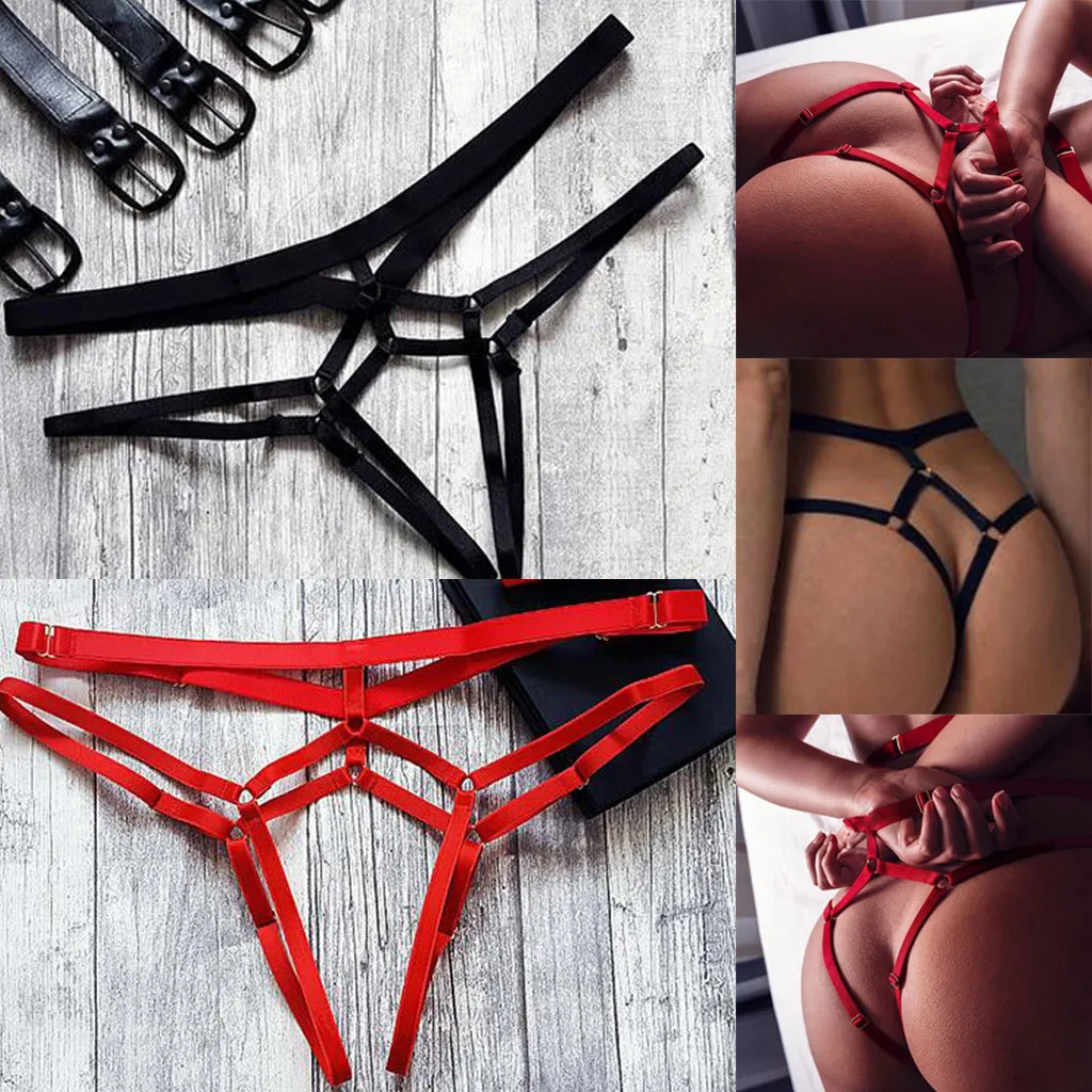 Sexy Bondage Panties For Women Crotchless Sex Designs Adjustable Strappy Underwear Adult Toys Erotic Underwear Bdsm Thong Briefs