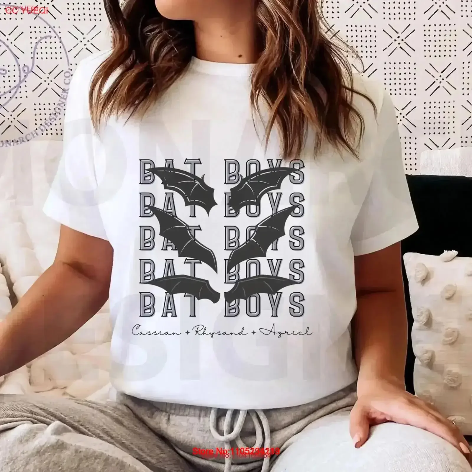 Bat Boys ACOTAR T Shirt Rhysand Sarah J Maas Merch Velaris Bookish Crescent City Throne of Glass Ruhn Danaan Booktok vintage