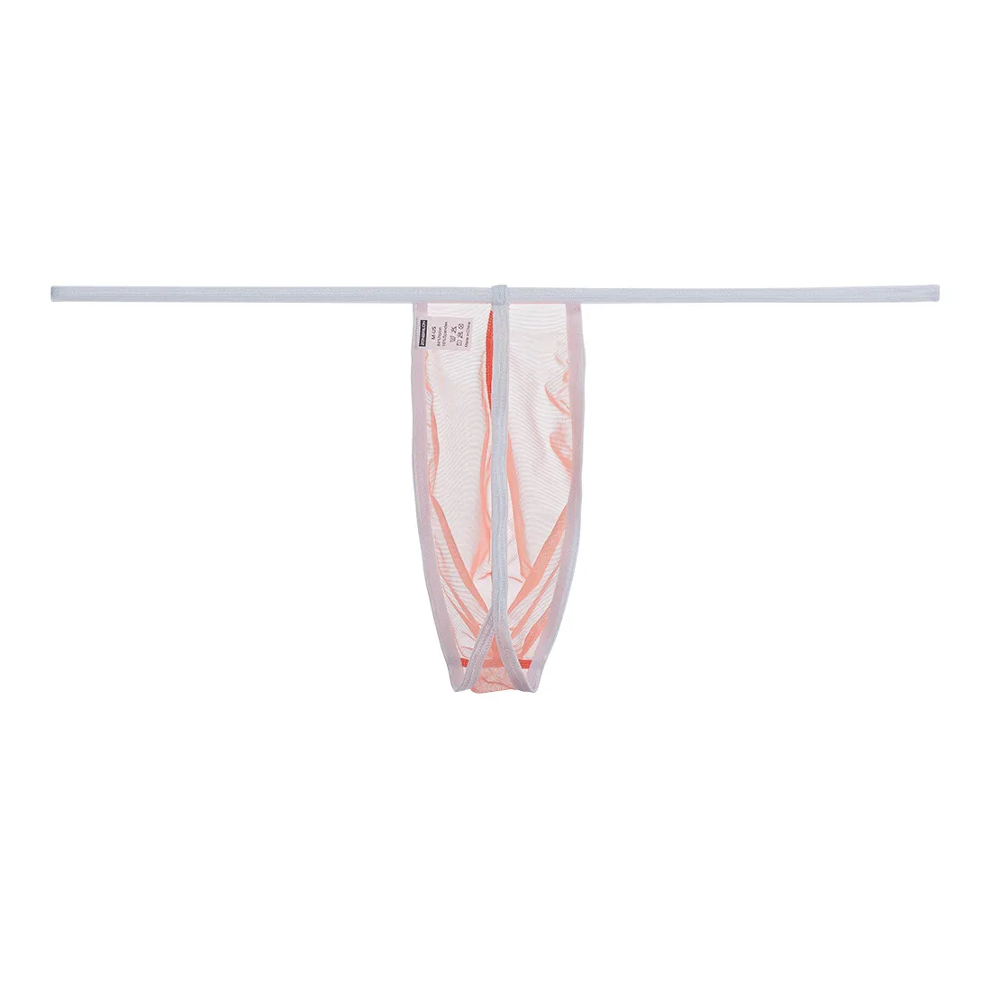 Jinshi Men's Jockstrap Comfortable Thongs Mesh See Through Underwear G-Strings Sexy T-back