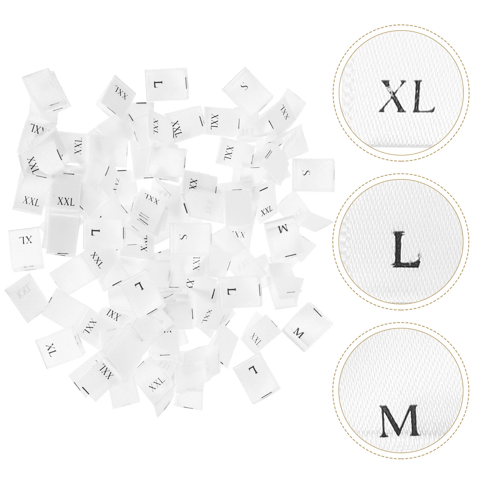 

500Pcs Small Webbing Size Labels Reusable Fabric Tags for Clothing Identification Easy to Sew Into Garments for Knitting Sewing
