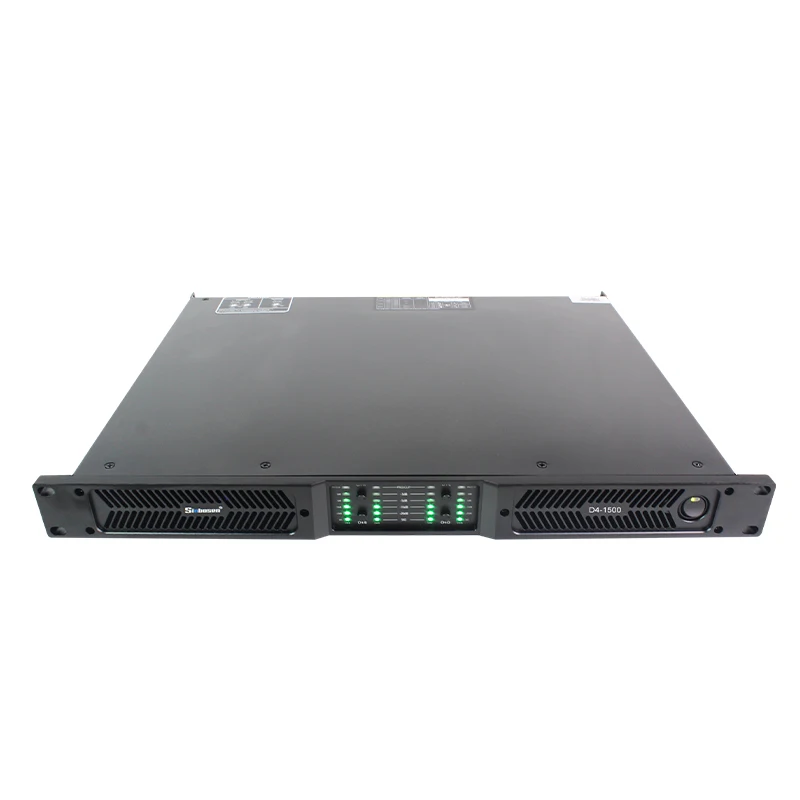 D4-1500 4 Channel 1500 Watt Rms Class D Pro Line Array System Digital Amplifier Professional Stage Power Amplifier