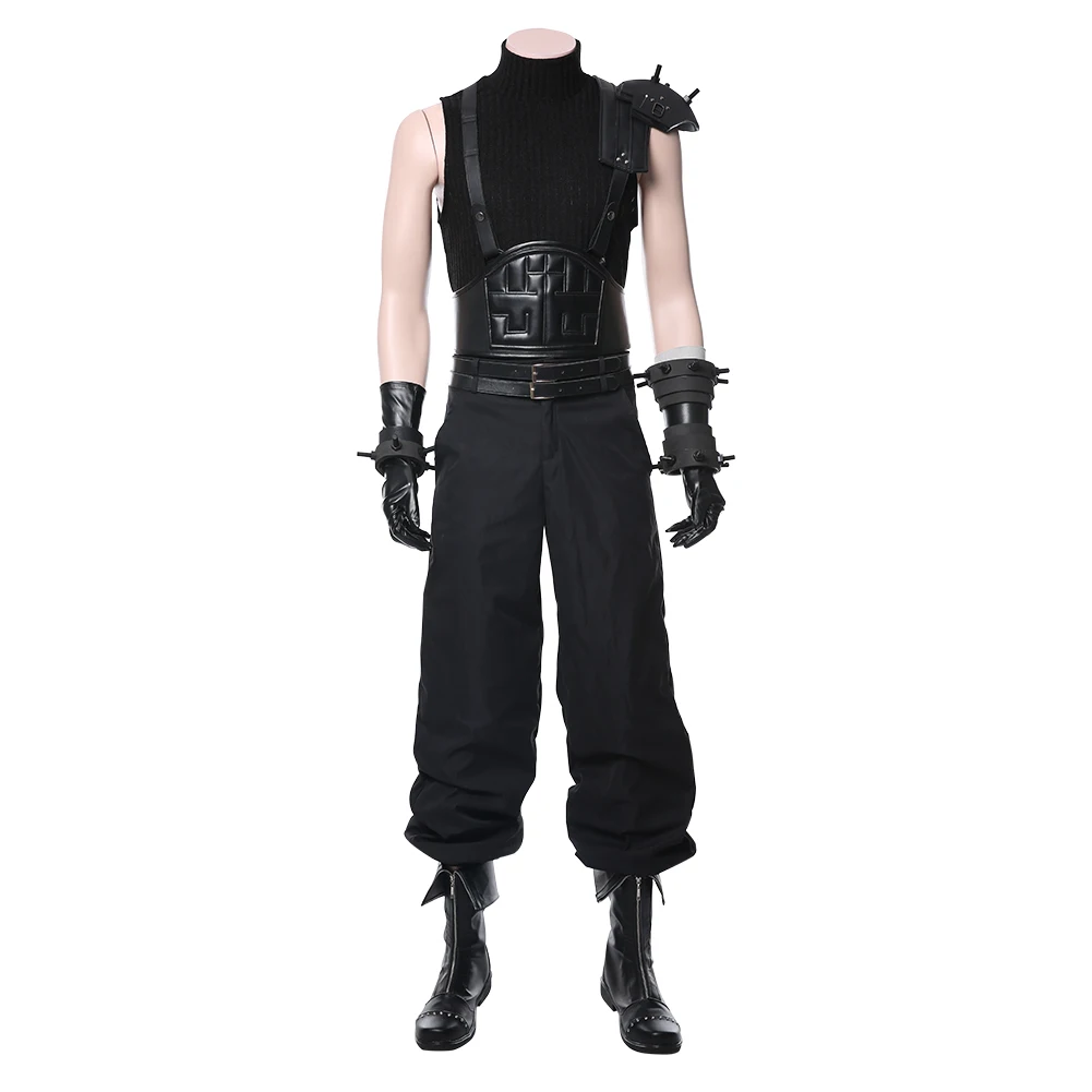 Fantasy Cloud Strife Costume Cosplay Uomini adulti Travestimento Pantaloni uniformi Abiti Abito da festa di carnevale di Halloween