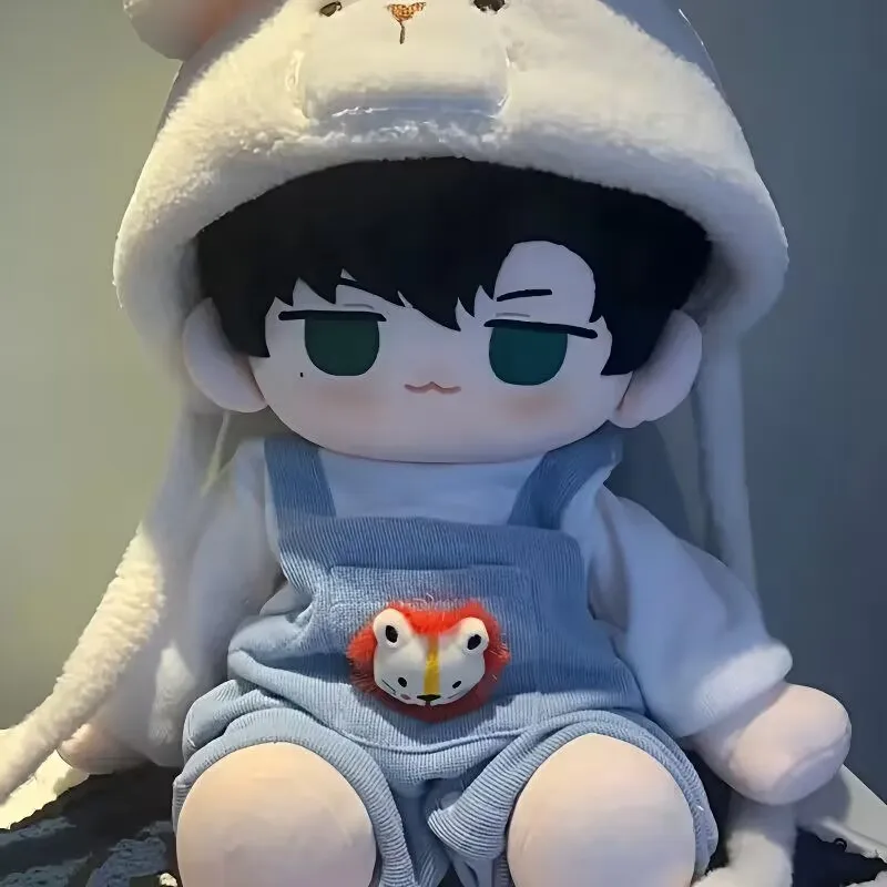 "حب الضوء والليل" "Xiao Yi" 40 سنتيمتر يجلس القطن دمية لعبة المحيطية مروحة الشكل ، تقديم كهدية للأصدقاء دمية عارية