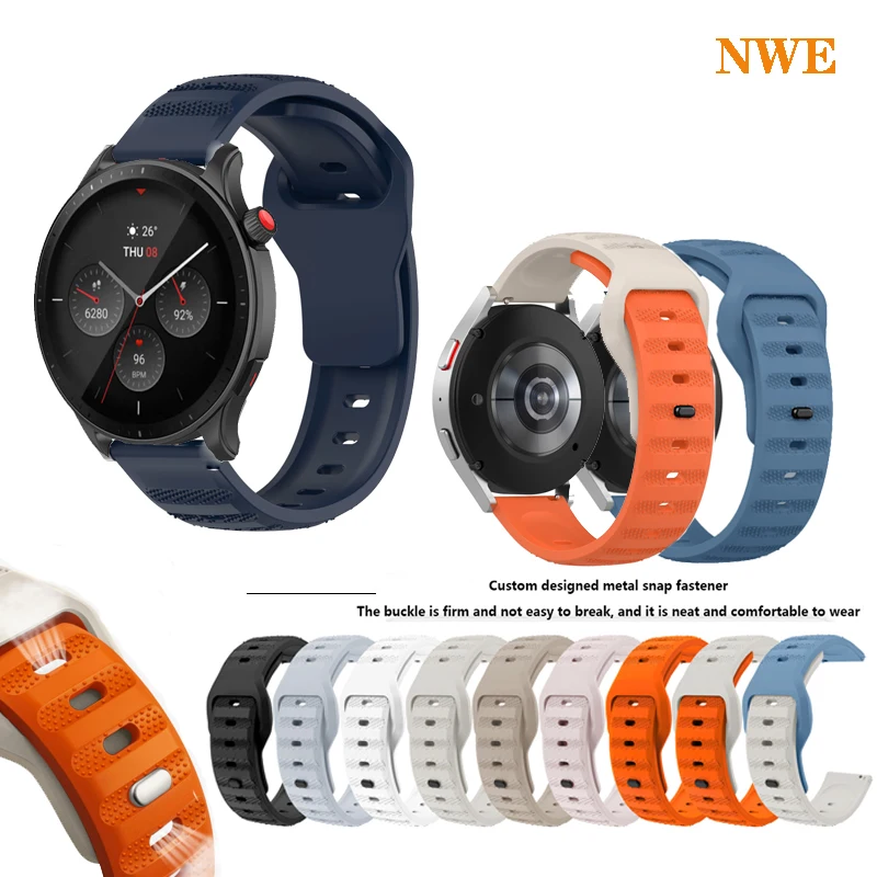 

20mm 22mm Sport Bracelet Watch Band Silicone Strap For Huami Amazfit GTR 42mm 47mm / GTR2 / GTR 2e / GTR3 / GTR3 Pro / GTR4