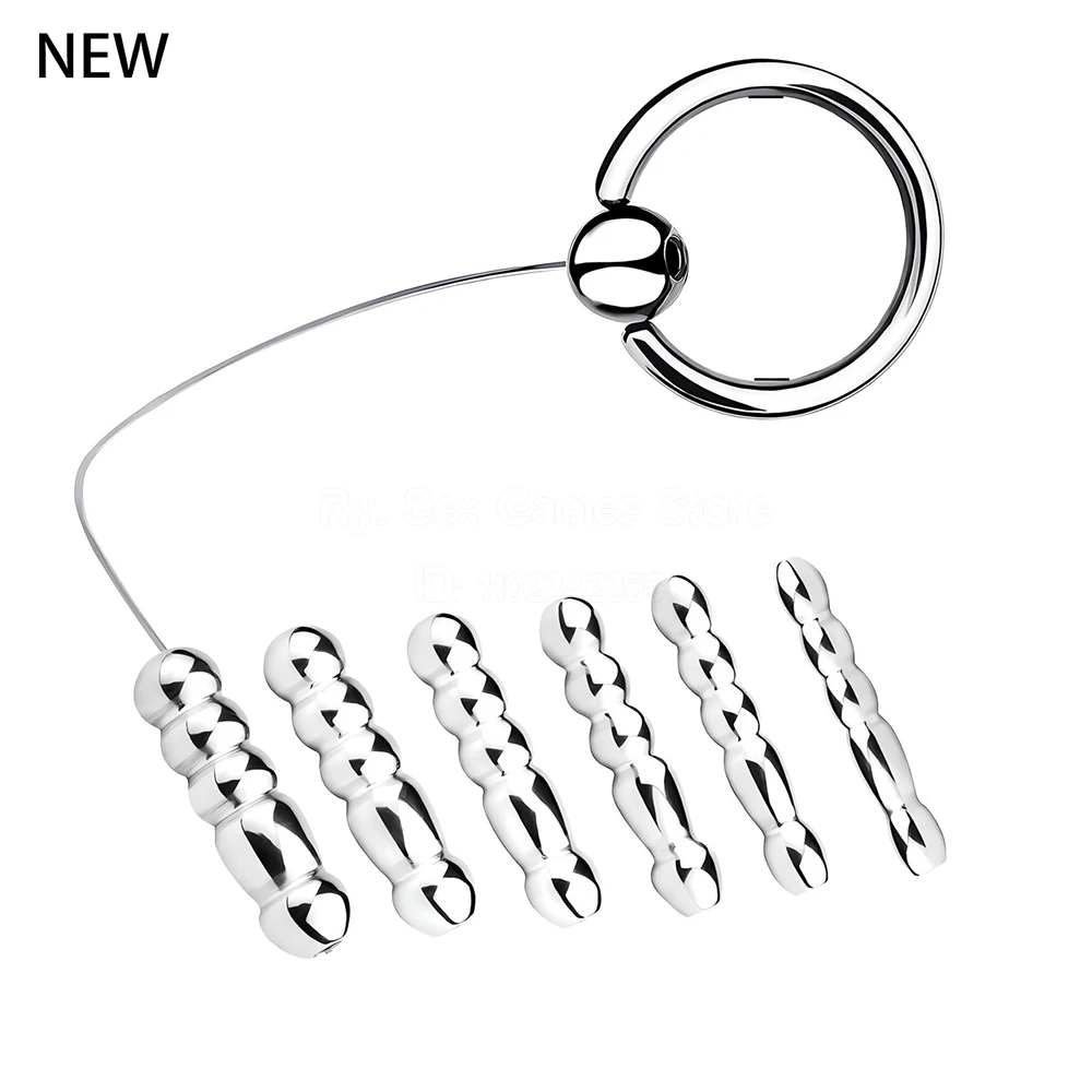 New Stainless Steel Male Urethral Masturbation Hollow Horse Eye Stick Plug Dilator Smooth Multi Size Cock Plug Urethral Beads