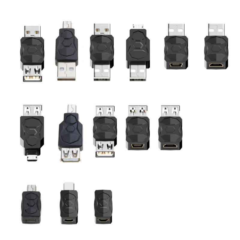 Usb to Micro USB Mini USB Adapter Two Way Converter Support Charging Data Sync 480Mbps Connector Two Way Adapter