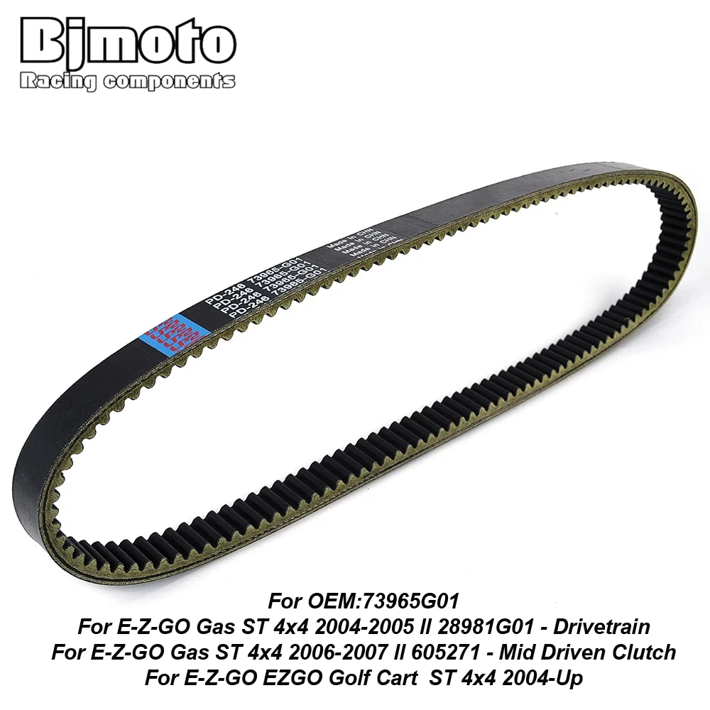 

Drive Belt For E-Z-GO EZGO Golf Cart ST4x4 2004-Up Gas ST 4x4 2004-2007 73965G01 28981G01 605271