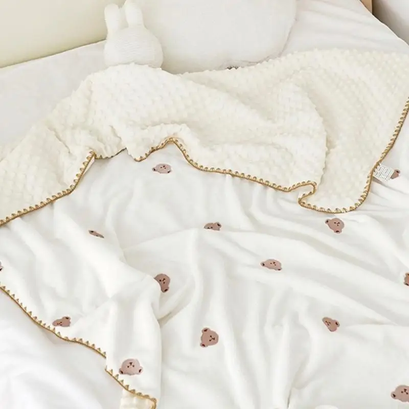 Cartoon Soft Throw Blanket For Kids Gentle Skin Friendly Blankets