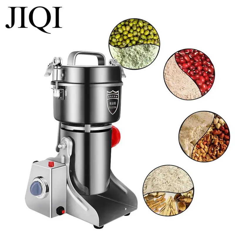 800g 1000g Martensitic stainless steel grinder Household Electric grain mill ultrafine grinding machine Powder maker 110V 220V