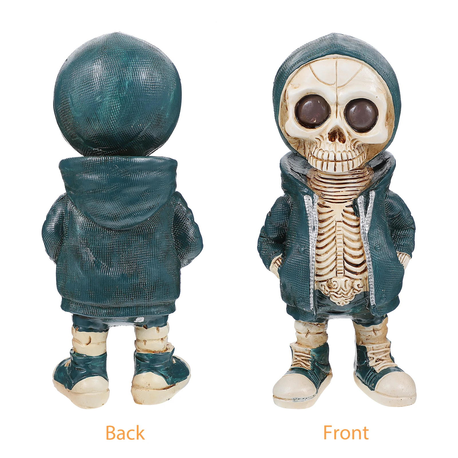 

1pc Cool Figurine Resin Skeletons Decorations Halloween Ornaments Statue Home Accessories Unique Gifts