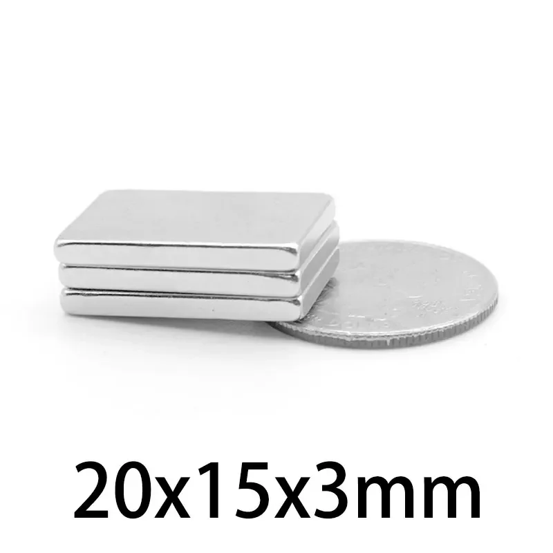 5/10/20/30/50pcs 20x15x3mm N35 Block Powerful Magnets Bulk Sheet Neodymium Magnetic  Super Strong Permanent NdFeB Magnet 20*15*3