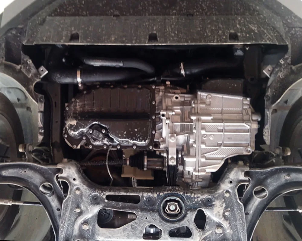 لسكودا كودياق 2017-2024 2.0T تحت المحرك الحرس سبلاش درع الطين الحاجز غطاء الطبق درابزين قطعة من نسيج حامي سبيكة #2