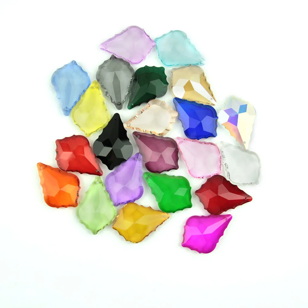 1pc Multicolor Crystal Maple Leaf Pendant Chandelier Parts Lighting Prism for DIY Suncatcher Home Wedding Marrige Decoration