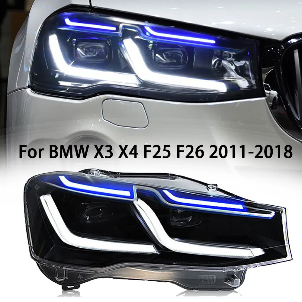 Car Accessories For BMW X3 F25 LED Headlight Assembly 2011-2018 X4 F26 LED Headlamps Front DRL Lights Auto Car Styling