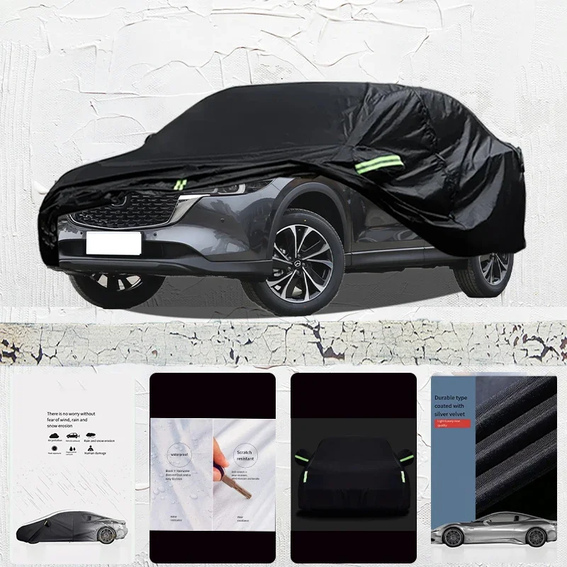 

For Mazda CX-5 Anti-UV Sun Shade Rain Snow Resistant Dustproof Black cover Car umbrella Full Car Cover Outdoor Protection